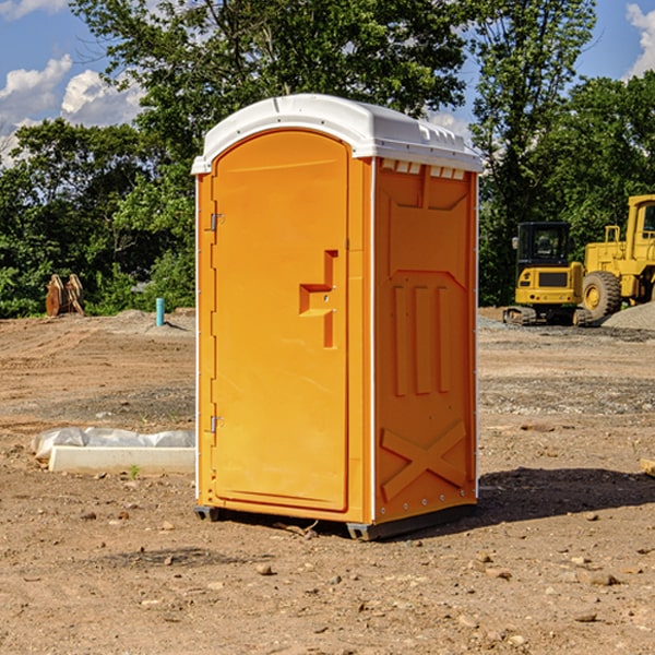 how often are the porta potties cleaned and serviced during a rental period in Hoffman MN